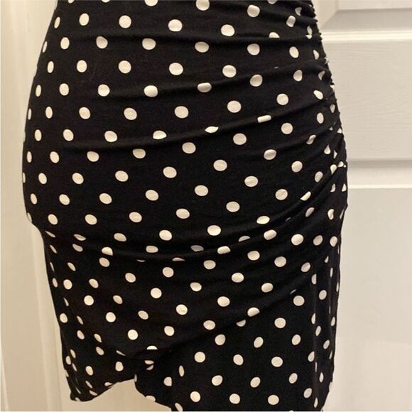 Alice+ Olivia Elegant Black Polka Dot Dress, US0 - Picture 6 of 10